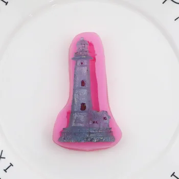

Lighthouse building sugar silicone mould mobile phone glue dripping mould DIY ultra light clay mold