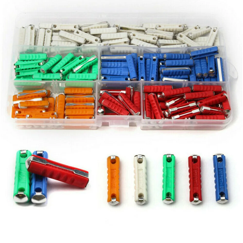 200 шт 5-25AMP режущие лезвия Предохранители 25x6 мм ассортимент DurableFor винтажный Старый стиль