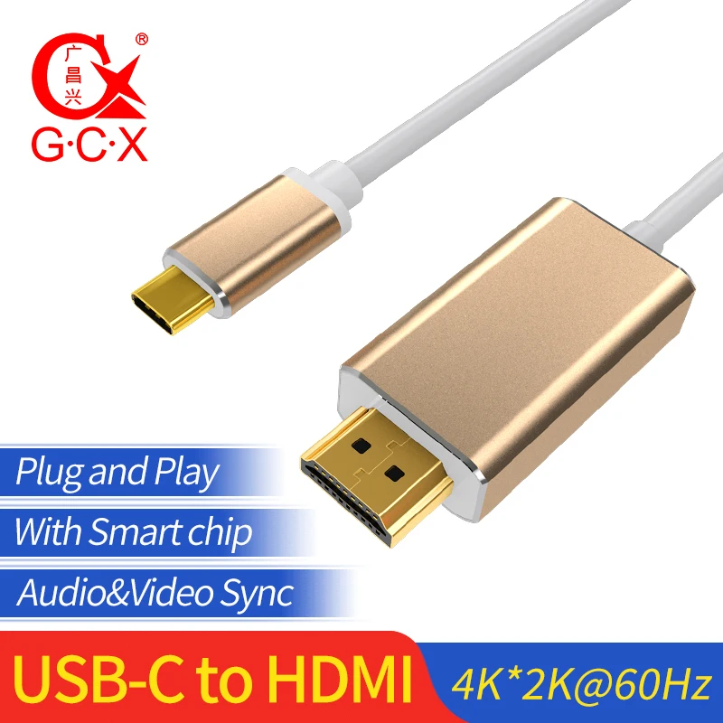 G.C.X USB 3,1 Тип C к HDMI кабель 4 K 60 Гц для MacBook samsung Galaxy S10/S9 huawei Коврики 20 P20 Pro USB-C к HDMI адаптер