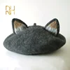 New Retro Women's Cute Fox Ear Woolen Beret Caps Real Wool Casual Warm Painter Hat Handmade Nick Cat Ear Beret Hat Hot Gift RH ► Photo 3/5