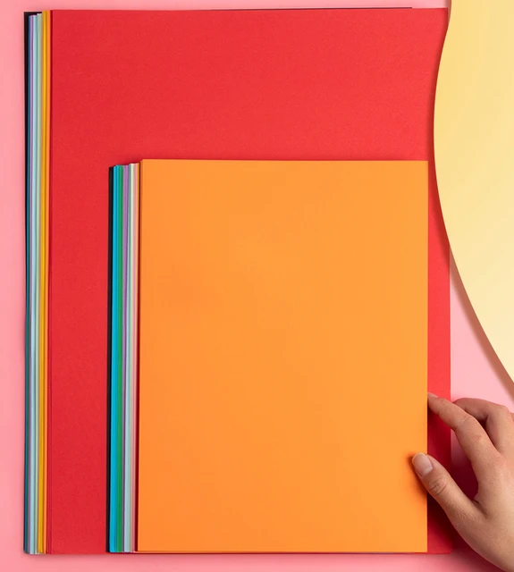 Papel Kraft colorido A3 A4, 180g, para hacer tarjetas, manualidades, papel  de copia grueso de alta calidad