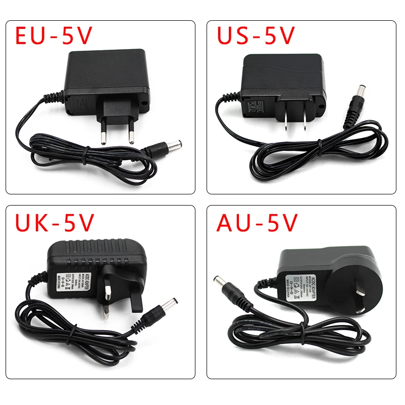 DC Питание адаптер 5V / 12V питания тока EU UK US AU разъем вольт адаптер|Кабели передачи