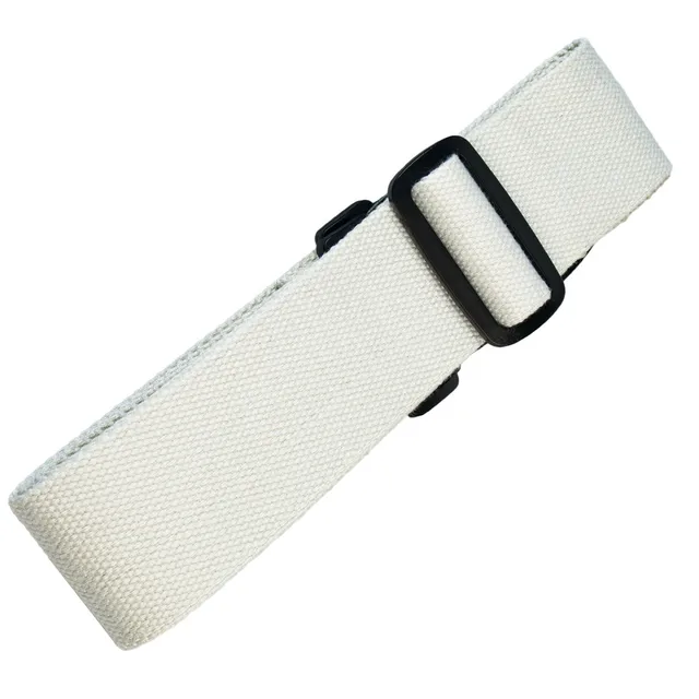 Adjustable Guitar Strap Colorful Printing Nylon Strap Guitar Strap Lock for Acoustic Electric Guitar and Bass White