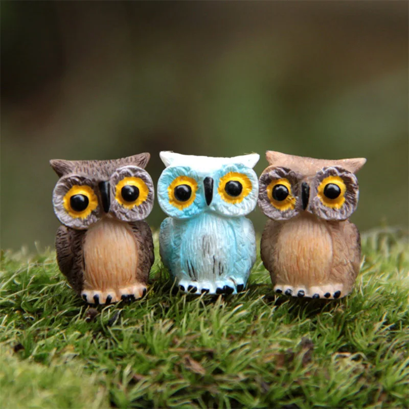 

Simulation Wild Animals Birds PVC Owl Models Mini Figures Crafts Decoration Miniature Fairy Garden Landscape Figurines for Kids