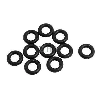 

10 Pcs 6mm x 2.65mm Black Silicone O Rings OilShields Gaskets