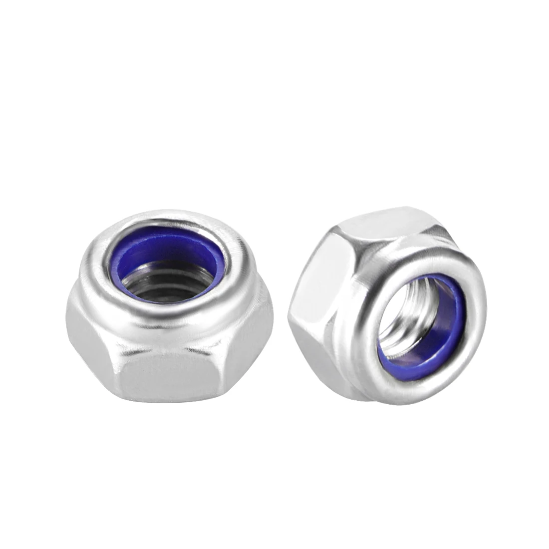 

uxcell Nylon Insert Hex Lock Nuts, 304 Stainless Steel, Plain Finish, 4 Pcs M5 10pcs