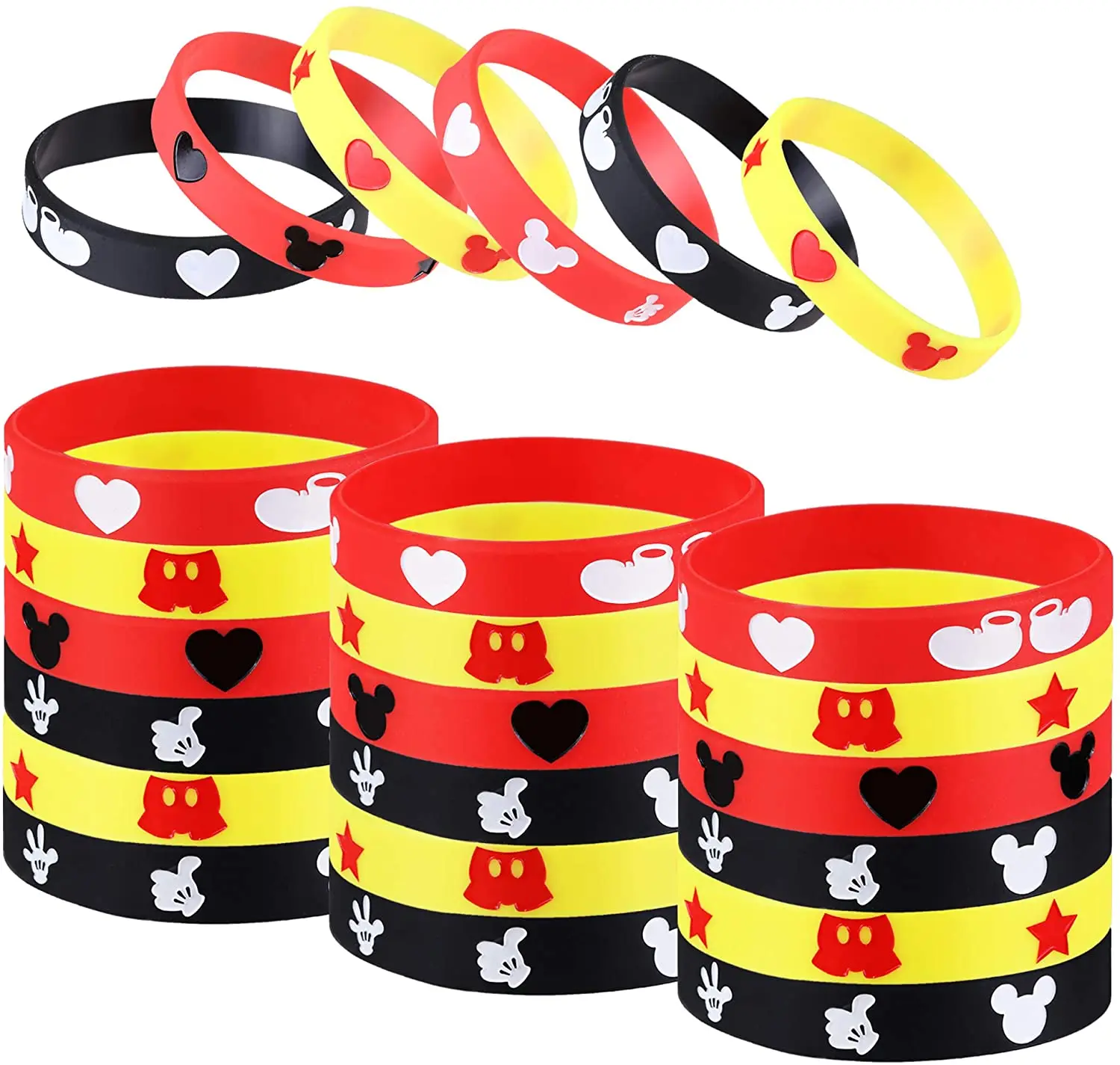 Party Toys 10Pcs Minnie Mouse Party Small Gift kid Silicone Bracelet for Birthday Party Minnie Gifts for Guests Kids Paarty Favor decor