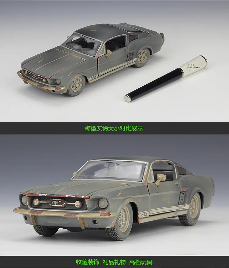 Maisto 1:24 1967 Ford Mustang GT distressed модель автомобиля из сплава коллекция Подарочная игрушка