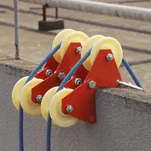 

Outdoor Rock Climbing Hiking Abseiling Caving Rope Edge Protector Guard Scroll Wheel Friction Reduction Equipment