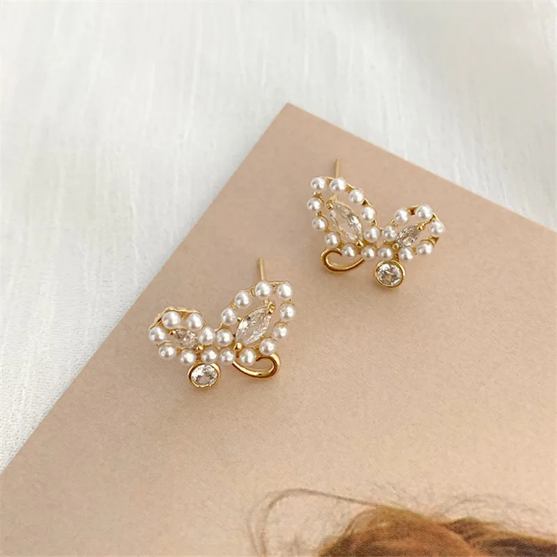 New Design Hot Sale Fashion Jewelry Premium Luxury Imitation pearls Earrings Smart Butterfly for women 2020 gift | Украшения и