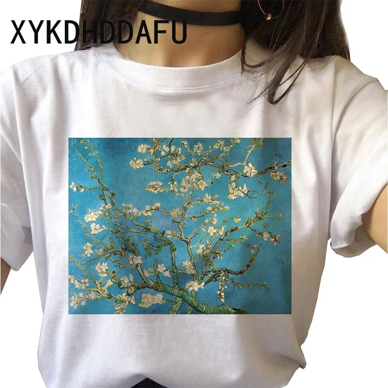 Van Gogh T Shirt Women New Fashion Art Graphic Tshirt  Ulzzang Aesthetic  Female Clothes Casual Grunge Aesthetic T-shirt Top Tee