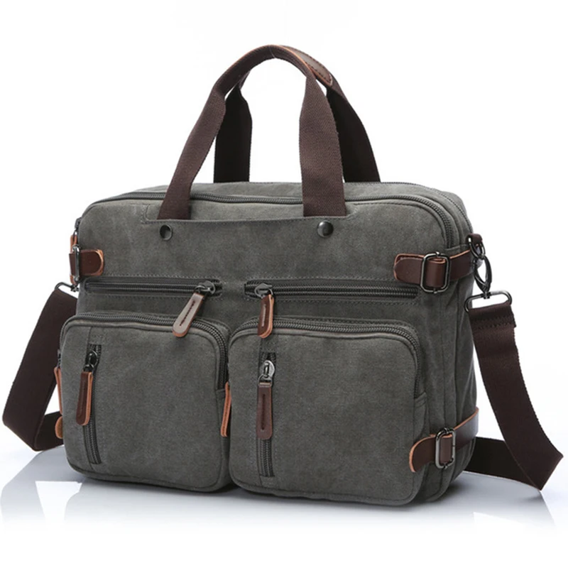 

Business Backpack for Men vintage leather canvas backpack school bag men's travel bags large capacity travel laptop backpack bag