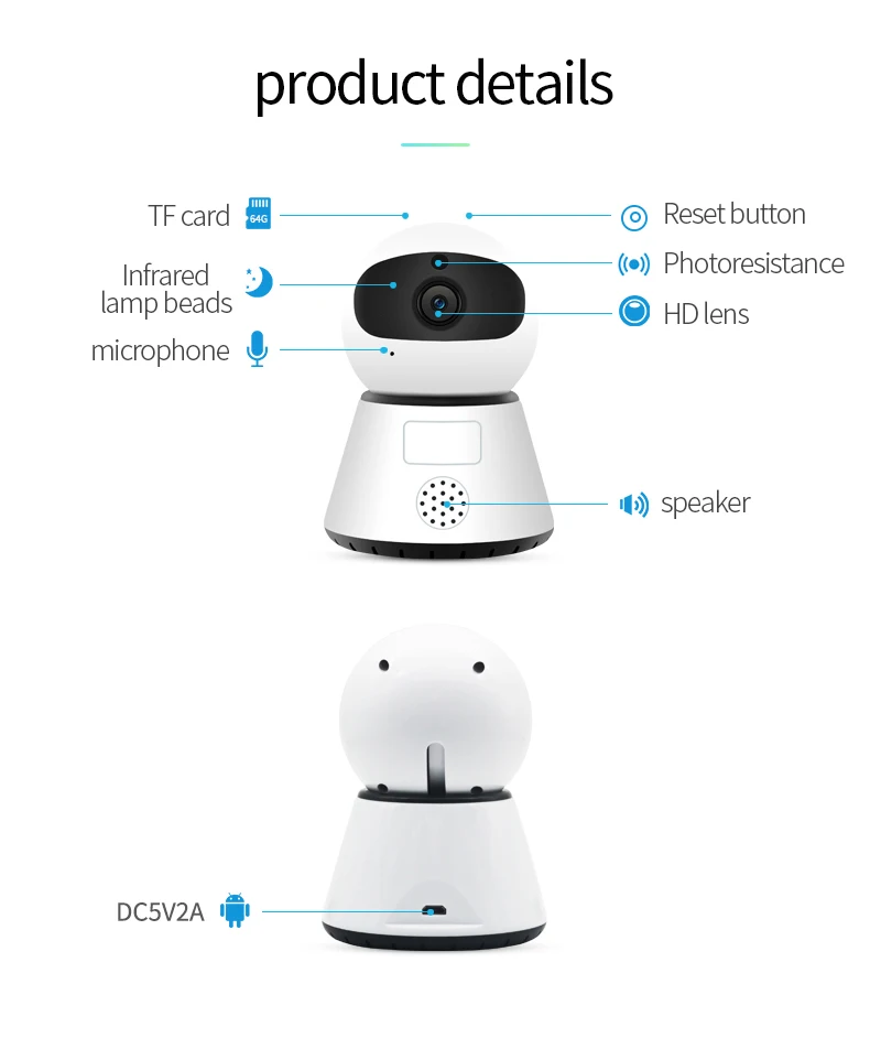 Ip-камера 720P 1080 P, облачная, Wifi, смарт-камера с автоматическим отслеживанием, охранная система видеонаблюдения для дома
