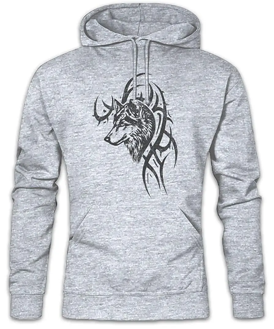 Wolf& Толстовка Tribal толстовка с капюшоном Sweaterunisex Толстовка для мужчин и женщин из хлопкового флиса