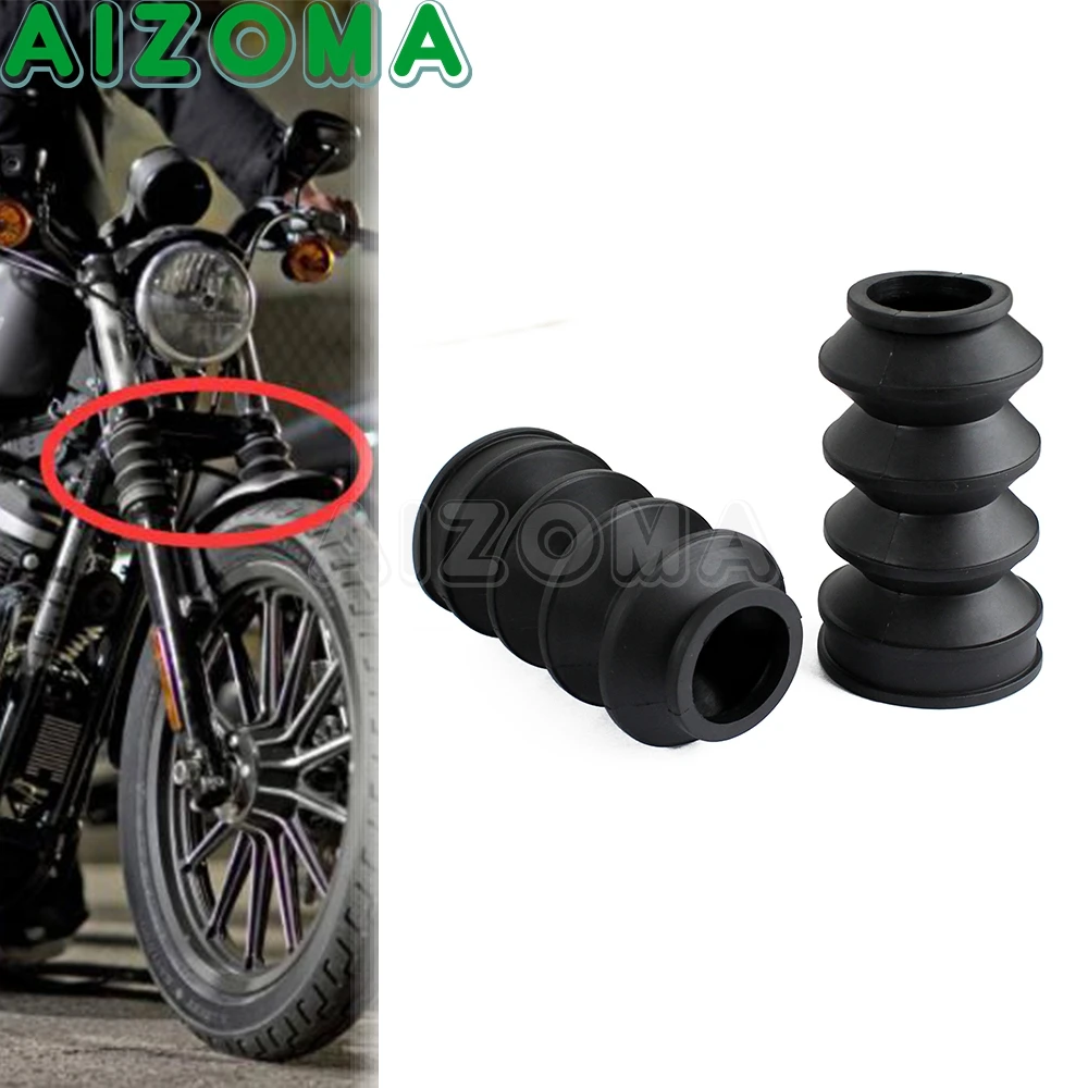 Automotive Black Fork Guard Gaiters Gators Boots For Harley Davidson XL883 & Sportster 1200