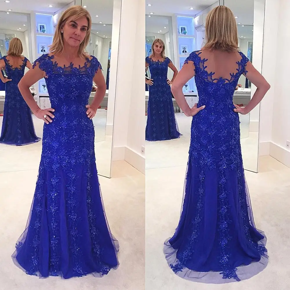 Blue Moeder Van De Bruid Jurken A-lijn Kapmouwtjes Tulle Applicaties Kralen Plus Size Lange Bruidegom Moeder Jurken Voor Bruiloft Blue Moeder Van De Bruid Jurken A-lijn Kapmouwtjes Tulle Applicaties Kralen Plus Size Lange Bruidegom Moeder Jurken Voor Bruiloft