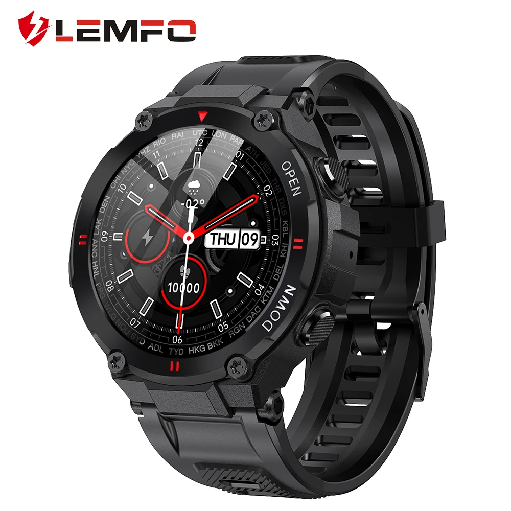 LEMFO Smart Watch Men Sport Support Bluetooth Call 2021 New Music Control Alarm Clock Reminder Smartwatch for Android Phone