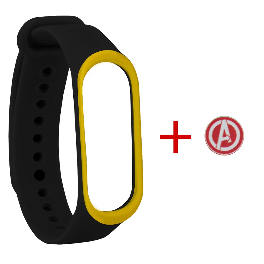 Браслет для xiaomi mi Band 3 4 спортивный ремешок часы силиконовый ремешок для xiaomi mi 3 4 браслет mi band 4 ремешок окрашенная кнопка
