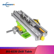 Скамья тиски 6330 сверлильный стол мини Многофункциональный Крест Рабочий стол XY-ось Регулировка координатный стол для фрезерного станка с ЧПУ