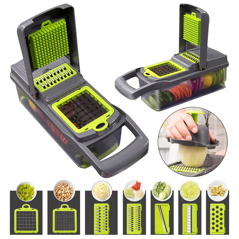 

Multifunction Vegetable Cutter Gadgets Garlic Press Steel Upgrade Kitchen Tools Blade Easy To Use Grater Kitchen Accessories Cut