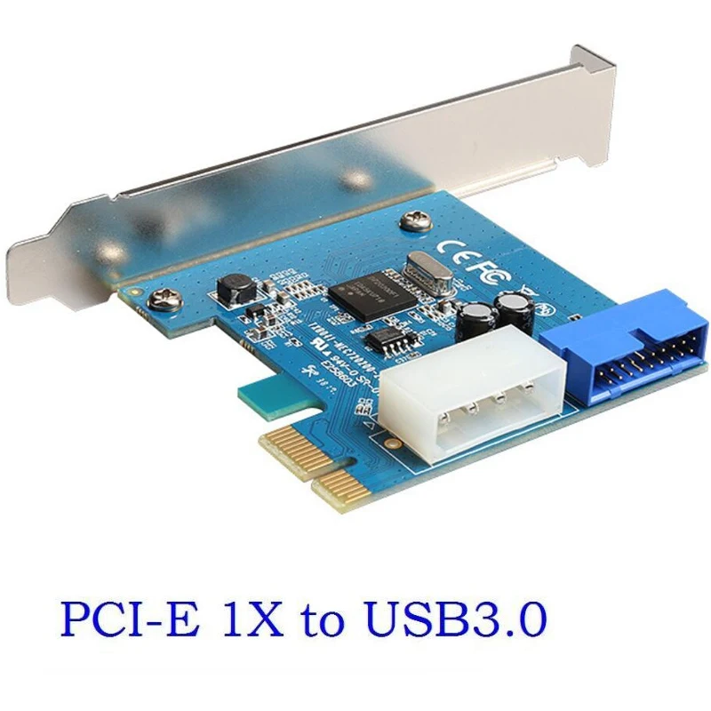 

PCI-E Express Card PCIE to 19Pin USB 3.0 riser card PCI-e to PCI 20Pin Male Ports Adapter Extender Card For Desktop with 4 PIN