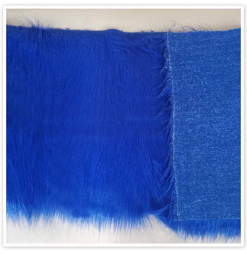 Royal blue 9cm plush faux fur fabric for winter coat vest stage cosplay decor long fur fabric tissue DIY 150*50cm 1pc SP5420