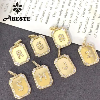 شراءANI 18K أقراط ذهب خالص أصفر قلادة المرأة الماس المشاركة قلادة هدية عيد ميلاد قلادة بحرف يمكن تخصيص اقتراح العالم
