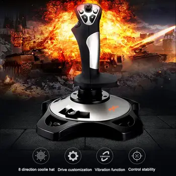 

Flight Joy Stick PC Gamepad USB Interface Computer Gaming Joystick With Vibration Analog Controller For PC