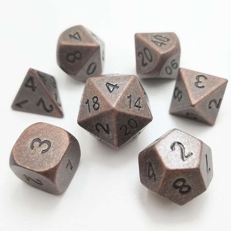 

Many metal dice DND Dice Set for Dungeons and Dragons(D&D) Pathfinder Role Playing Games Polyhedral & RPG 7 times