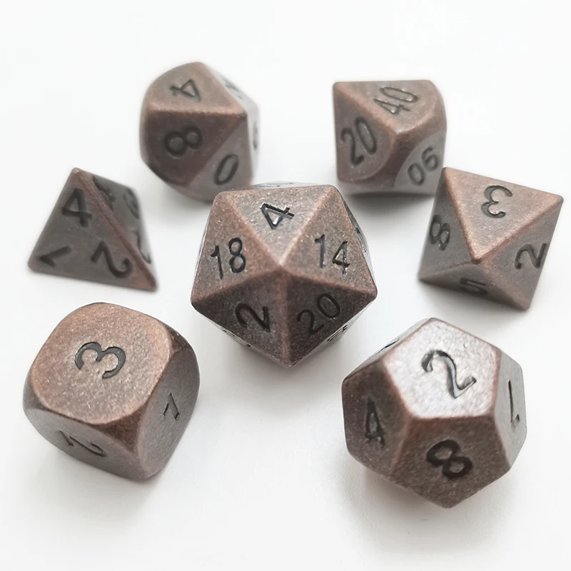 Много металлических игральные кости DND Набор для подземелий и драконов (D & D) Pathfinder
