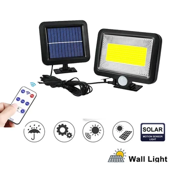 

100 LED solar 100LED Light Human Infrared PIR Motion Sensor Wall Lamp Security Outdoor Lighting Waterproof Garden Lamp Pathway L