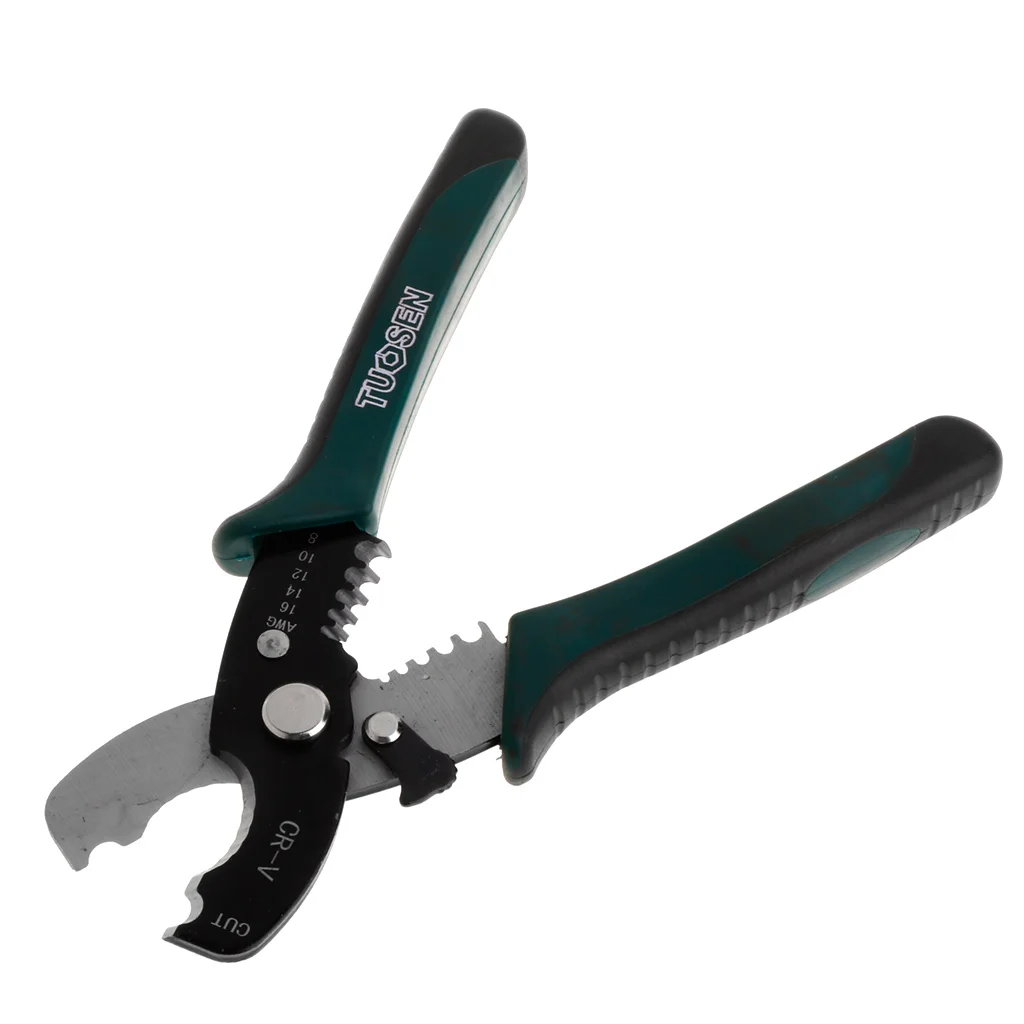 

8" Wire Stripper Cable Cutting Scissor Pliers Cutter 1.6-3.3mm Multi Hand Tools