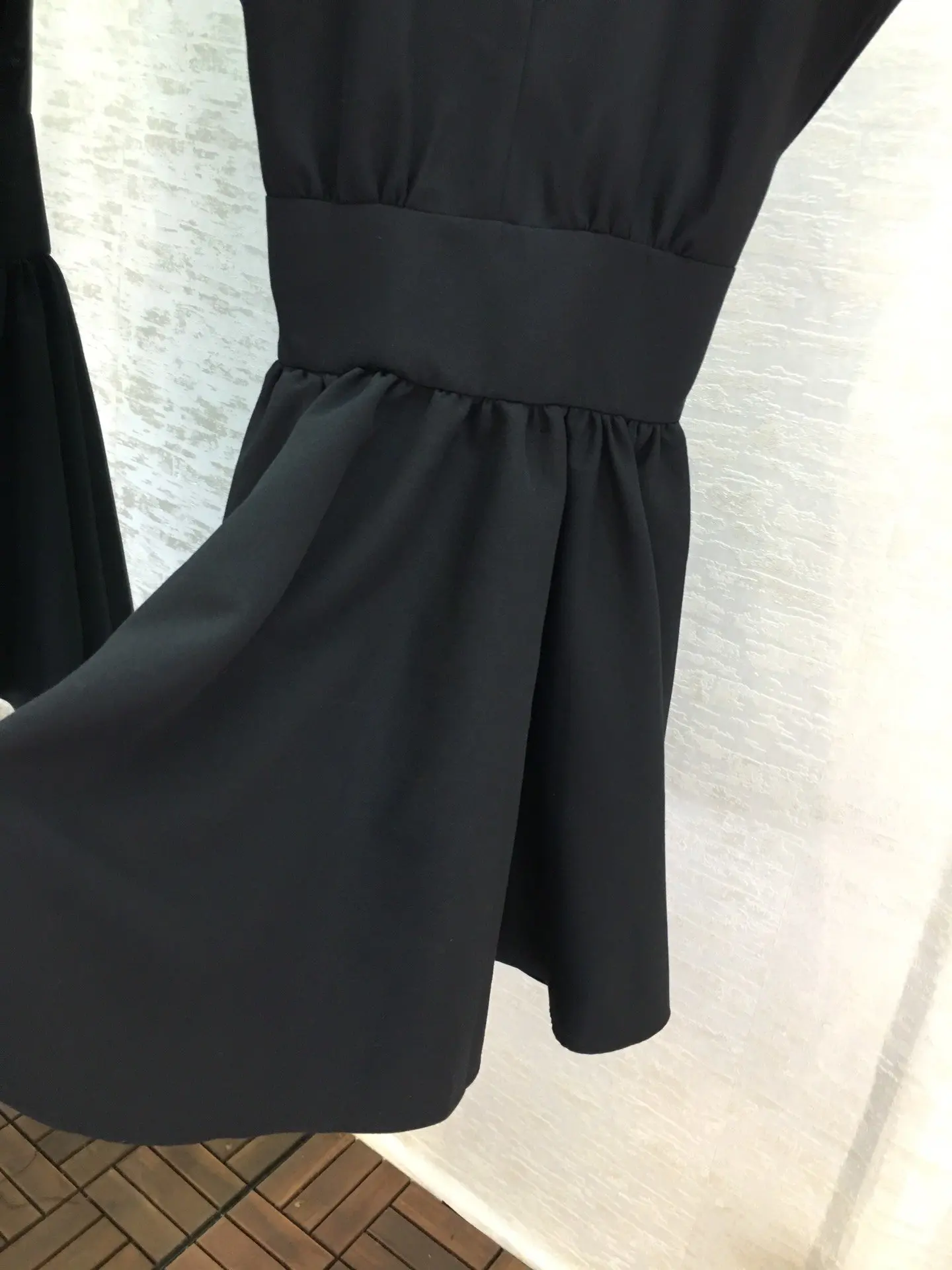 new ladies fashion long-sleeved lapel cotton fashion dress 1102