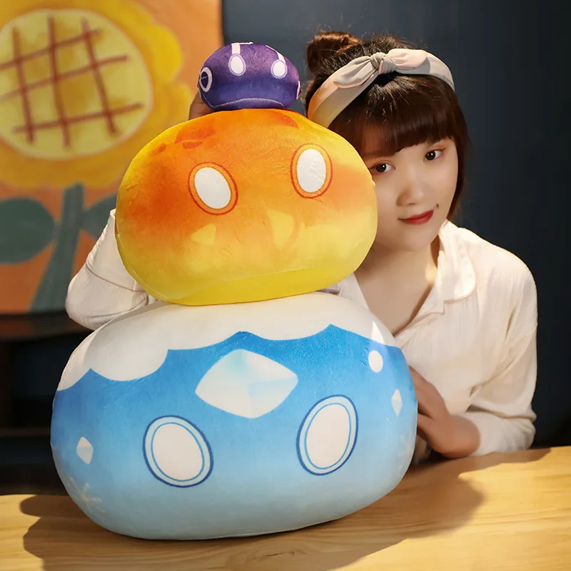 Soft Game Genshin Impact Slime Cushion Cute Plush Pillow Keli Dango Throw Handful Back Cushion Cartoon Birthday Xmas Gifts 3