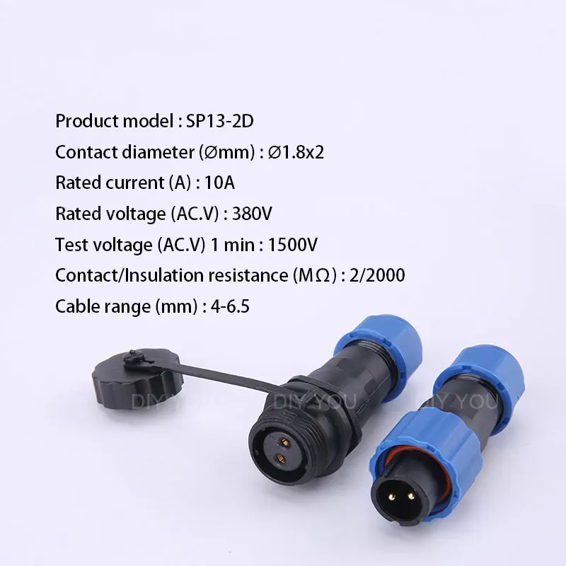 SP13 IP68 Водонепроницаемый Штекерный разъем 1/2/3/4/5/6/7/9P стыковочный авиационный