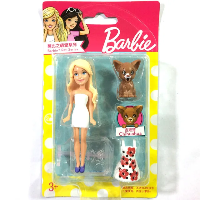 Barbie Doll Pocket Small Girl's Toy Fashion Baby Puppy Doll Collect Clothes Accessories Lovely Barbie Brinquedos For Girl DVT52 DVT57