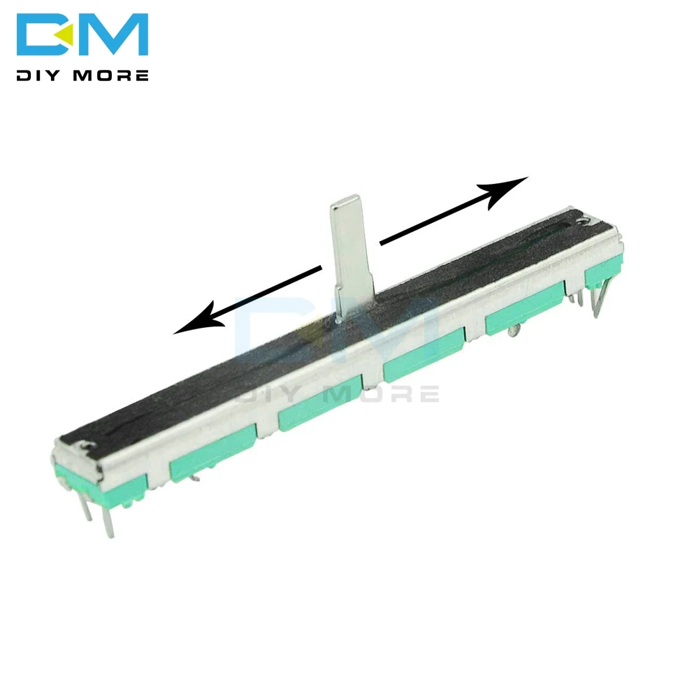 B103 B10K Ohm Potentiometer 10K 75mm SC6080GH Slide Adjustment Double Rotary Carbon Film Resistor 5PCS