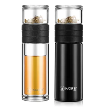 

Tea separation glass 304 stainless steel vacuum cup tea cup car-mounted heat preservation and cooling Cup gift