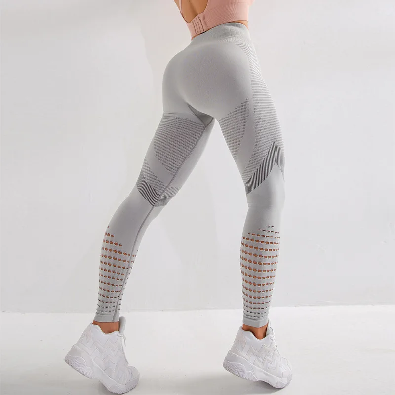 High Waist Sexy Seamless Gym Leggings Hollow Printed Workout Pants Push Up Elasticity Legins Women -H210339b871db4e3f9829fa617a4635a8S