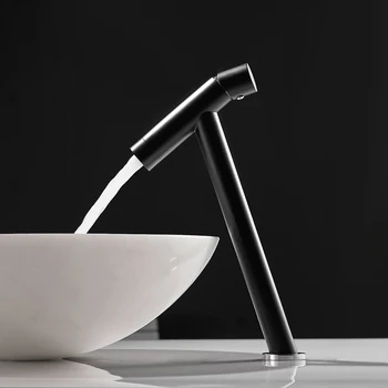 

Basin Faucet Retro Black Faucet Taps Bathroom Sink Faucet Single Handle Hole Deck Vintage Wash Hot Cold Mixer Tap Crane S79-424