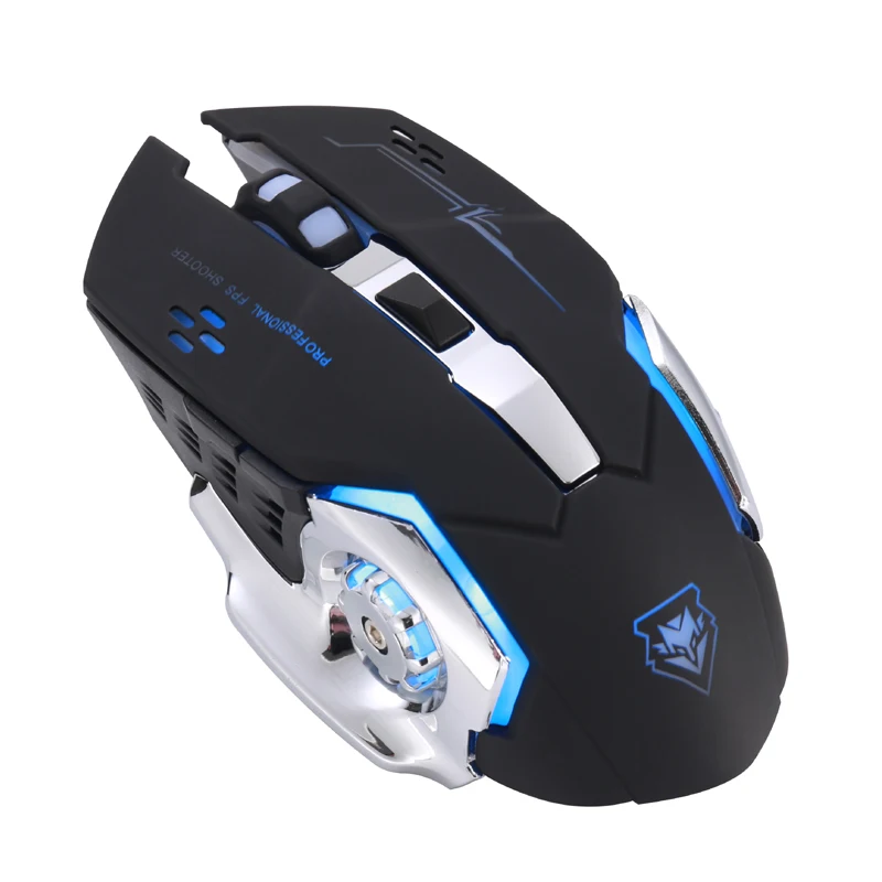 Black 01 Новая беспроводная мышь, зарядка, игровая мышь, бесшумная мышь с подсветкой, механический эргономичный оптический компьютер, аксессуары для ПК и ноутбука - Цвет: Black 01