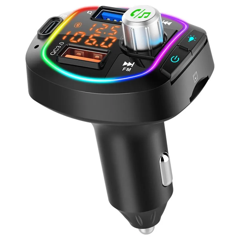 Зарядное устройство с двумя USB-портами зарядка PD + QC3.0 Bluetooth 5 0 FM-передатчик