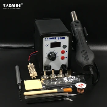 Cheap SAIKE 858D Hot Air Gun 700W LED Digital Display SMD Rework BGA Soldering Station Heat Gun Welding Repair Equipment Station