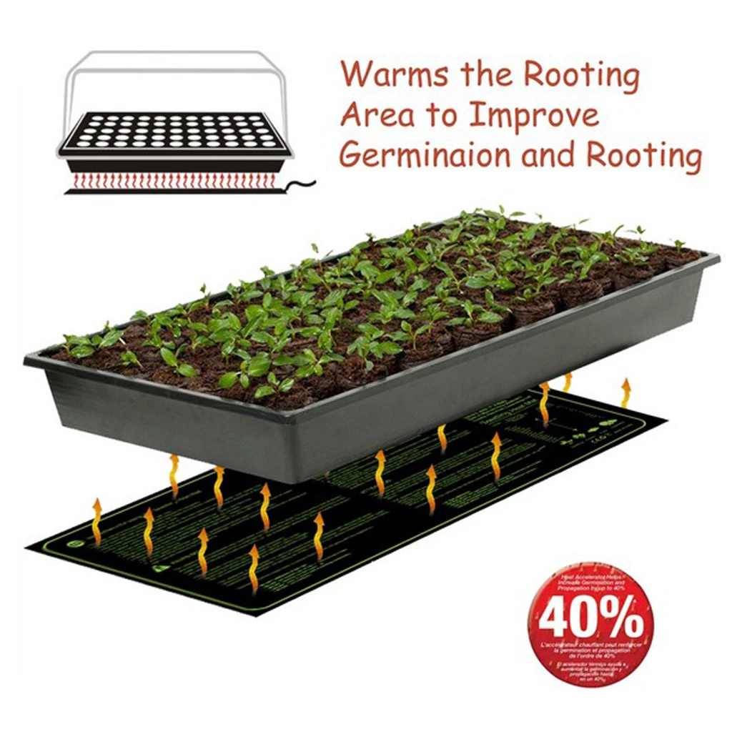 MET Certified Seedling Heat Mat with 70℉~85℉ Digital Thermostat Controller for Seed Germination (10'' x 20'') - AU Plug