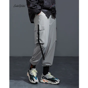 

SOADA WATER Mens Windbreaker Jogger Pants Casual Fashion Brand bodybuilding Joggers Loose Fit Sweatpants trousers 8855W