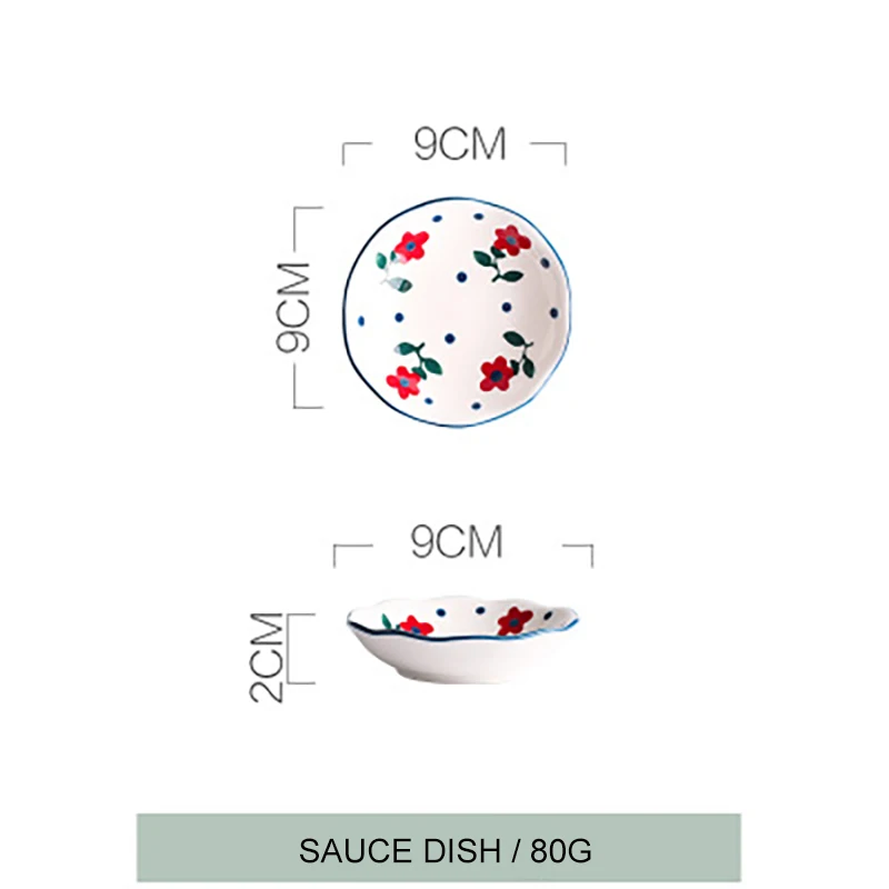 Taste Dish Набор керамических тарелок с цветочным узором, набор посуды, домашняя тарелка в деревенском стиле, тарелка, чаши для риса и супа, миска, миска для лапши, кружка - Цвет: Taste Dish