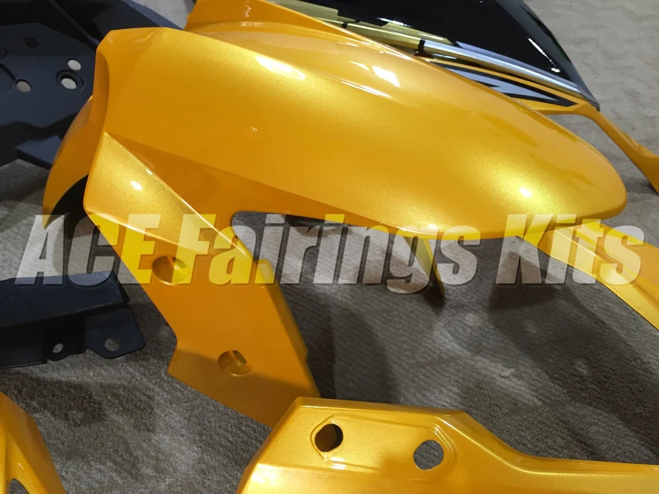 Топ ABS обтекатель комплект подходит для Kawasaki Ninja300 EX300 300R 2013 13 14 15 16 Обтекатели на заказ золотой