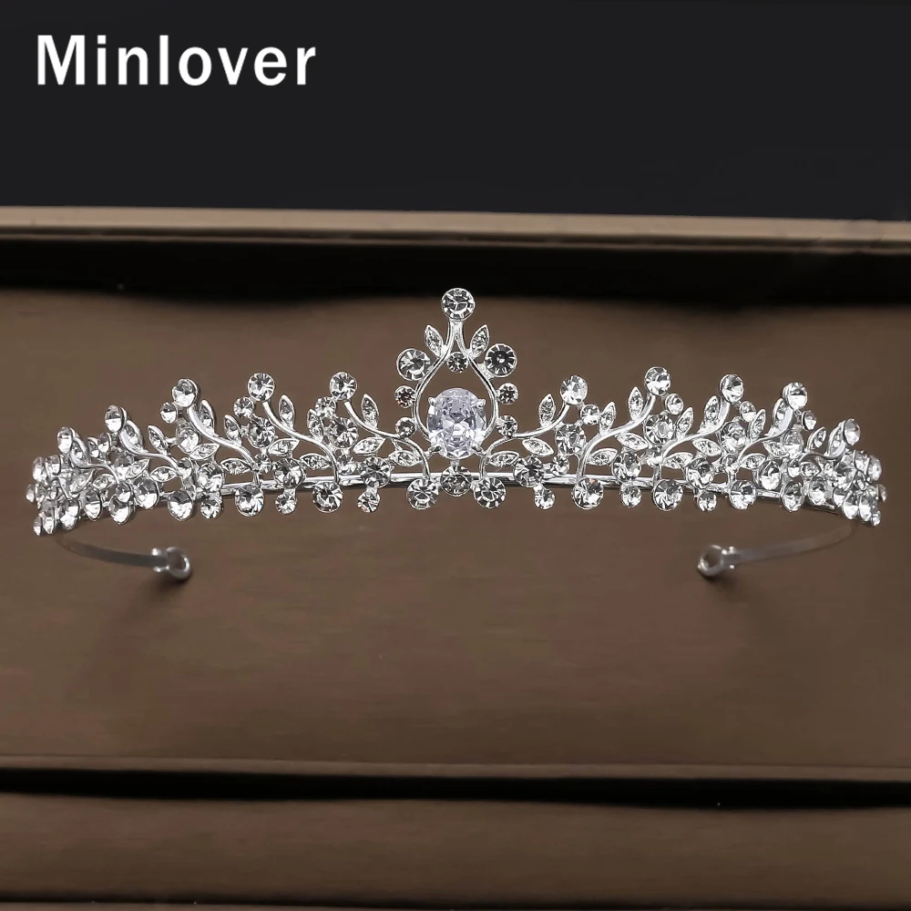 Классические свадебные тиары и короны Minlover женские аксессуары для волос из