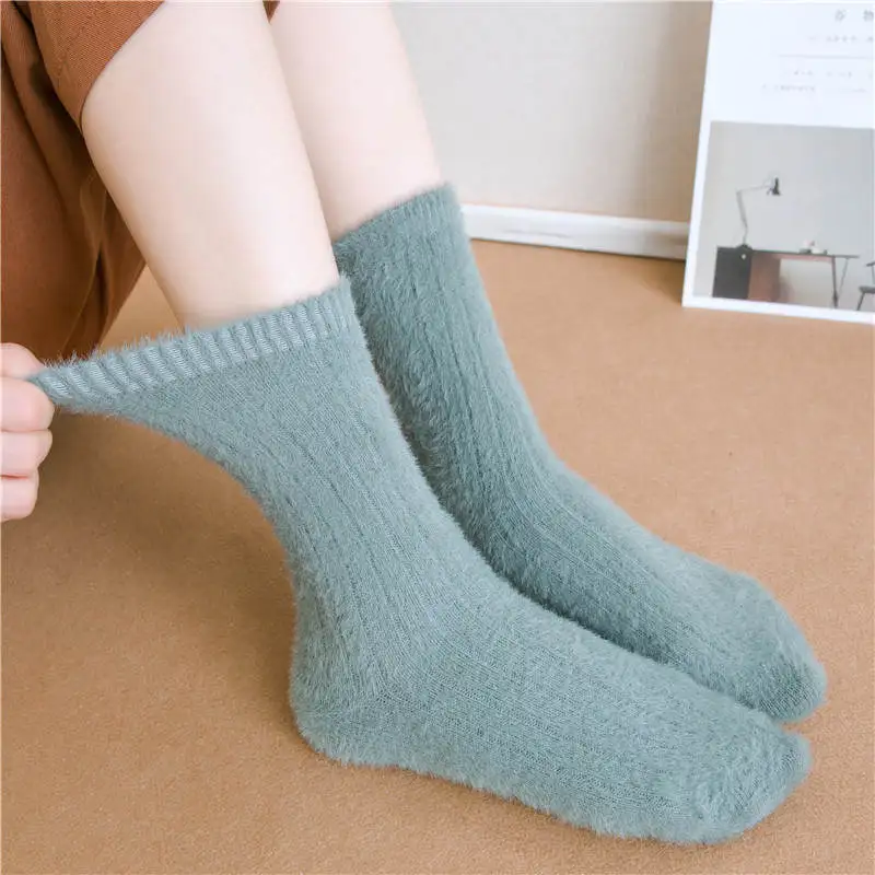 

KingDeng Woman Winter Keep Warm Cotton Sheer Socks Unisex Art Aesthetic Solid Color Frilly Socks Korean Style Fashion Design