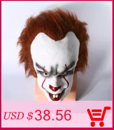 Фильм это вторая часть Стивен Кинг это костюм Pennywise танцующий клоун Косплей карнавальные взрослые страшные маски для вечеринки в честь празднования Хеллоуина на заказ
